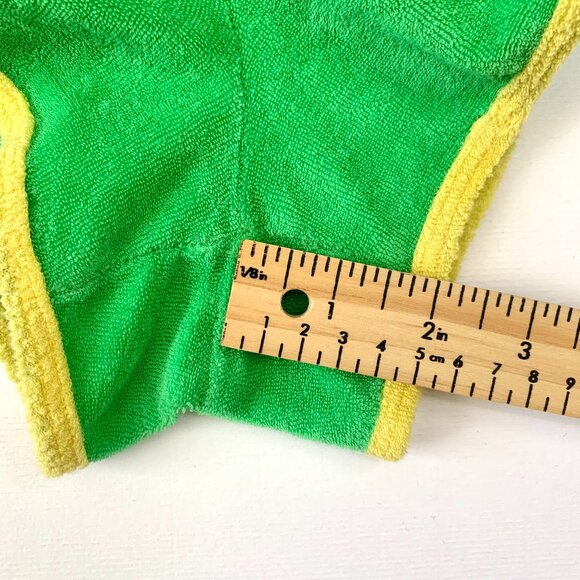 Y2K Juicy Couture Black Label Terry Cloth Shorts One Piece Romper Retro Sporty - Picture 13 of 15